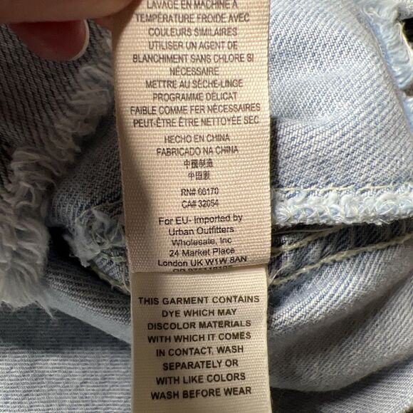 Free People NWT Baja Hooded Jean Denim Jacket Medium Boho Aztec Southwest READ - Picture 8 of 10